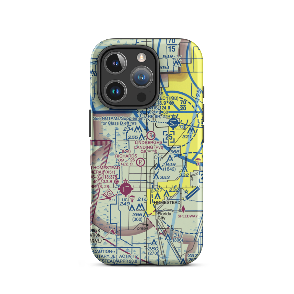 B & L Farms Airport (11FA) VFR Sectional  Tough iPhone Case iPhone 16 Pro model shown