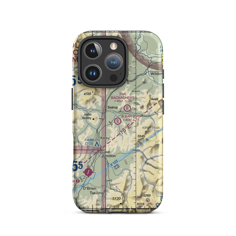 B Bar Ranch Airport (84OR) VFR Sectional  Tough iPhone Case iPhone 16 Pro model shown