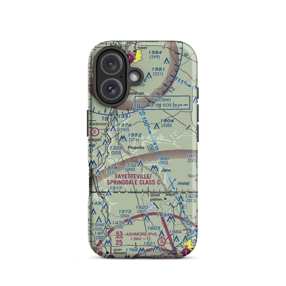 B S Ranch Airport (7MO3) VFR Sectional  Tough iPhone Case iPhone 16 model shown