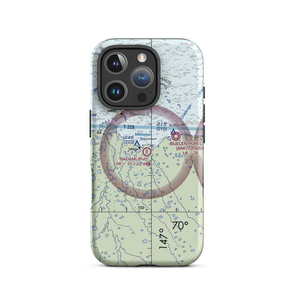 Badami Airport (AK78) VFR Sectional  Tough iPhone Case iPhone 16 Pro model shown