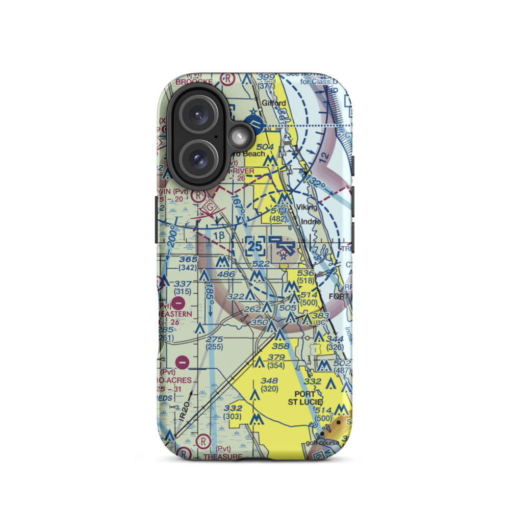 Baggett STOLport (FD57) VFR Sectional  Tough iPhone Case iPhone 16 model shown