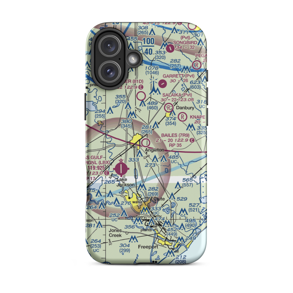 Bailes Airport (7R9) VFR Sectional  Tough iPhone Case iPhone 16 Plus model shown
