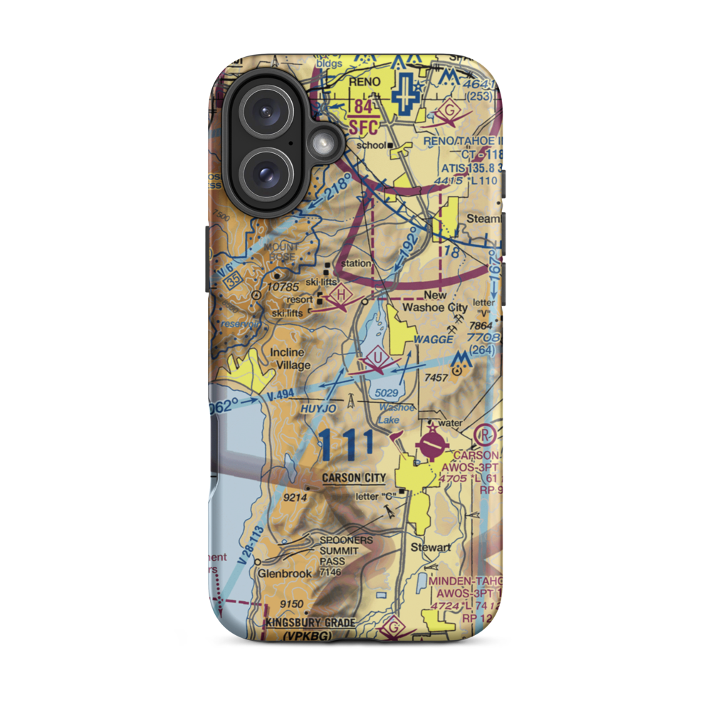 Bailey Ranch Airport (NV13) VFR Sectional  Tough iPhone Case iPhone 16 Plus model shown