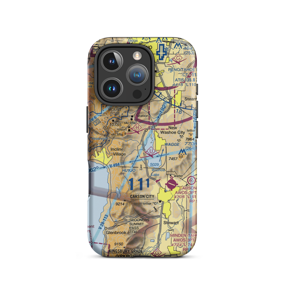 Bailey Ranch Airport (NV13) VFR Sectional  Tough iPhone Case iPhone 16 Pro model shown