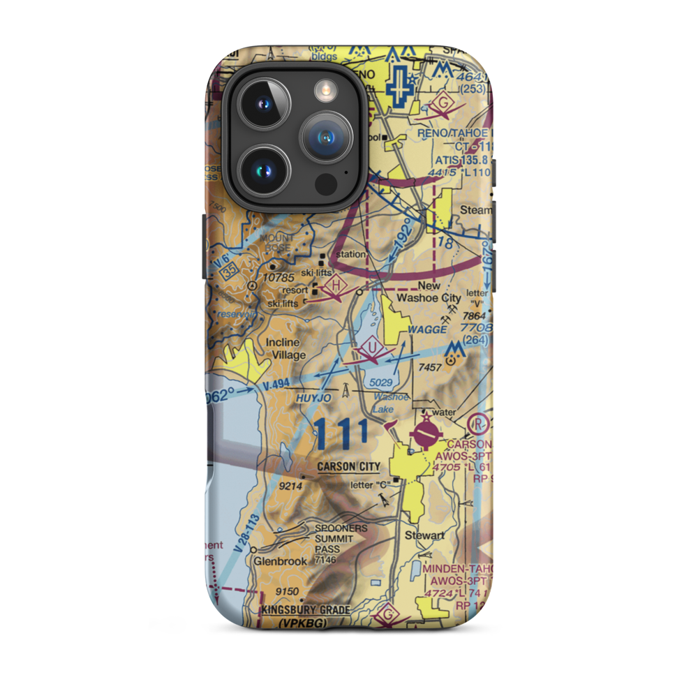Bailey Ranch Airport (NV13) VFR Sectional  Tough iPhone Case iPhone 16 Pro Max model shown