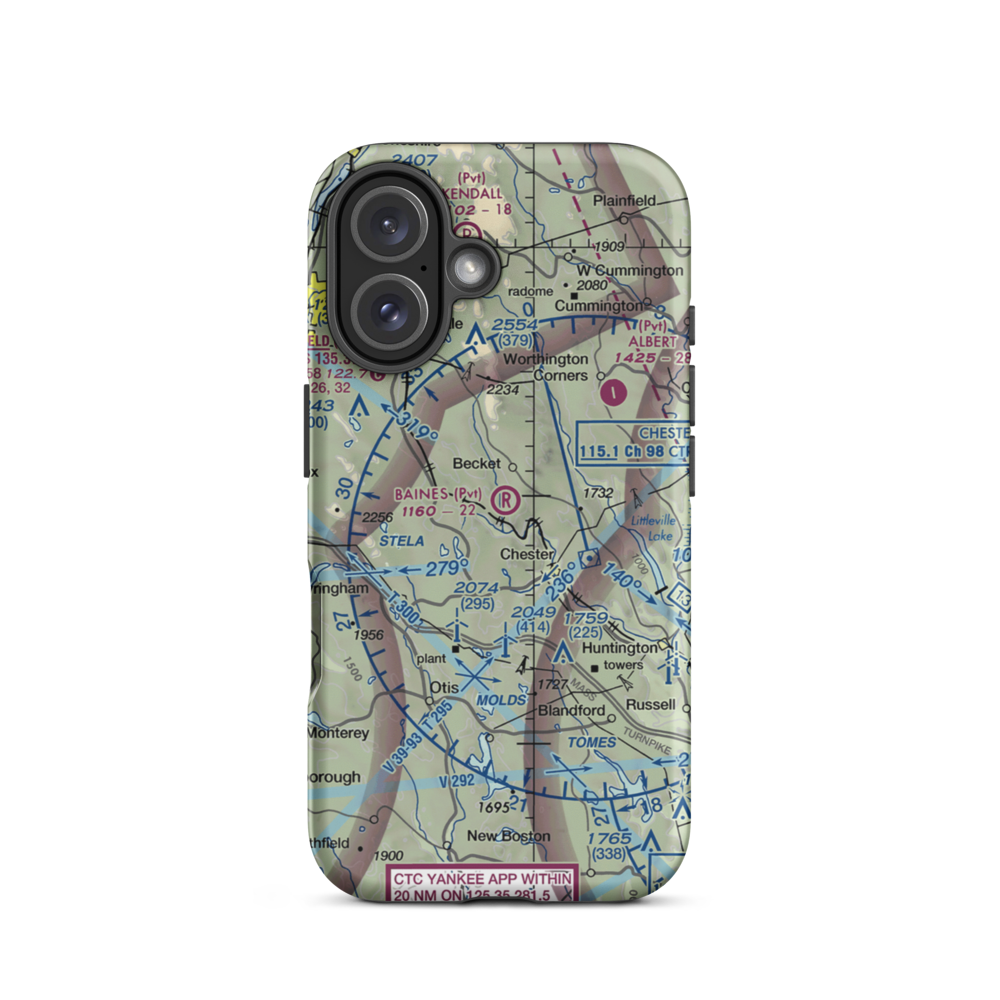 Baines Airport (3MA2) VFR Sectional  Tough iPhone Case iPhone 16 model shown