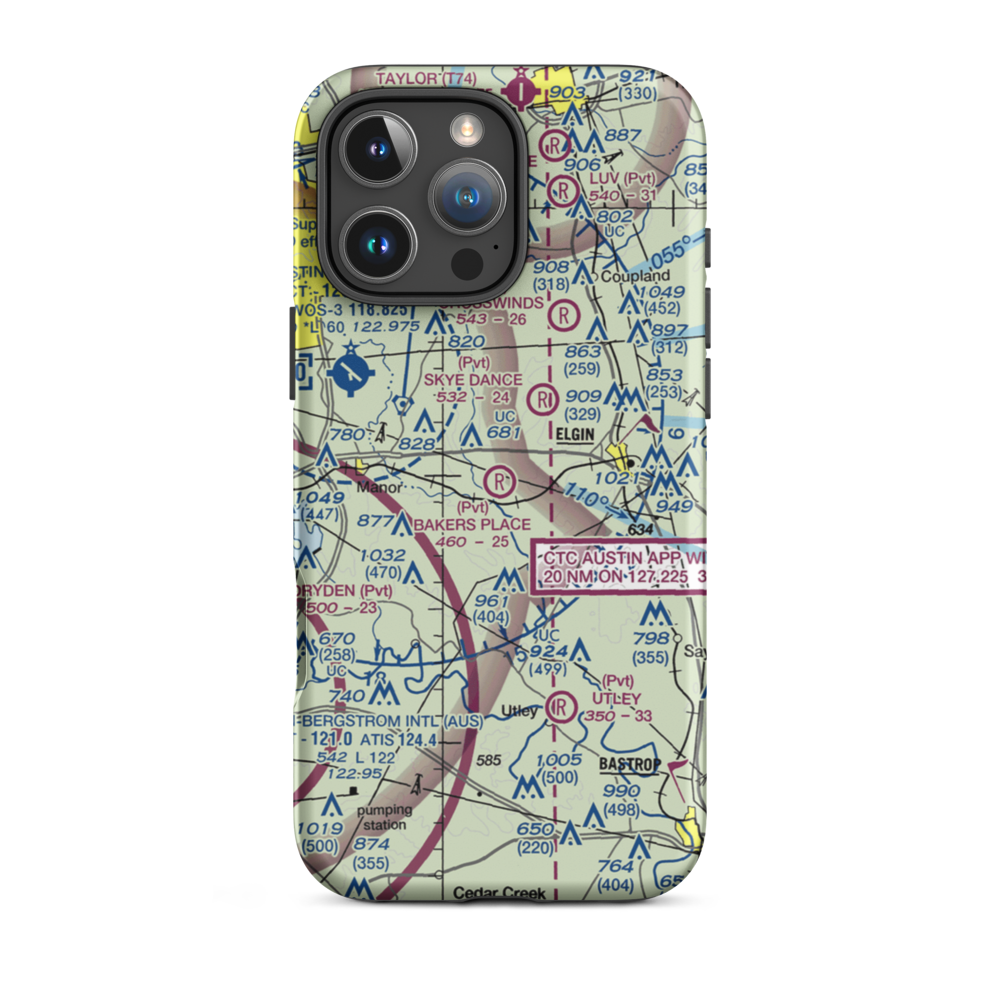 Baker's Place Airport (TX61) VFR Sectional  Tough iPhone Case iPhone 16 Pro Max model shown