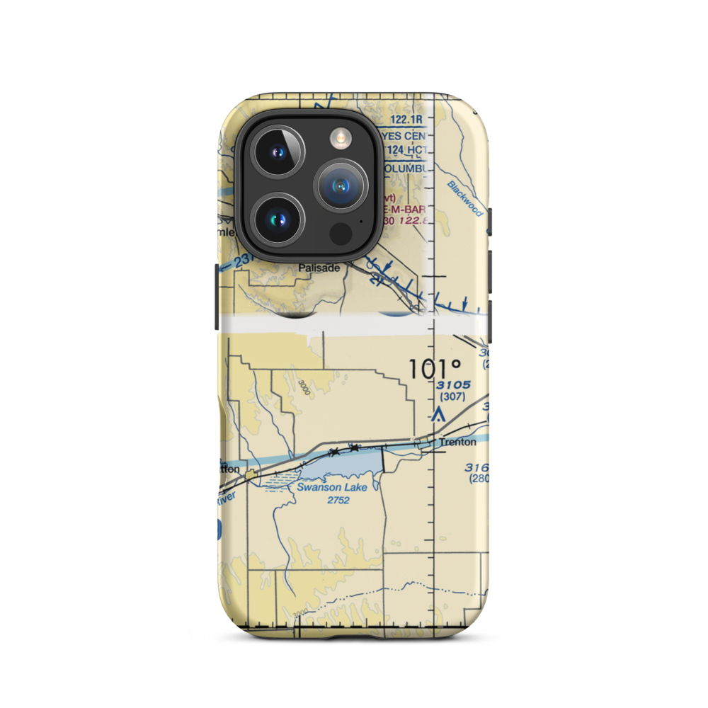 Bakers Acres Airport (5NE6) VFR Sectional  Tough iPhone Case iPhone 16 Pro model shown