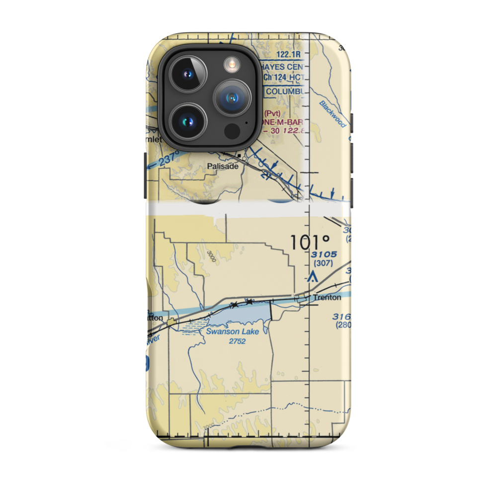 Bakers Acres Airport (5NE6) VFR Sectional  Tough iPhone Case iPhone 16 Pro Max model shown