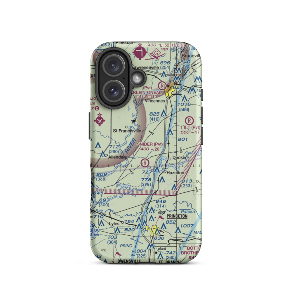 Bandmill Field (9IN4) VFR Sectional  Tough iPhone Case iPhone 16 model shown