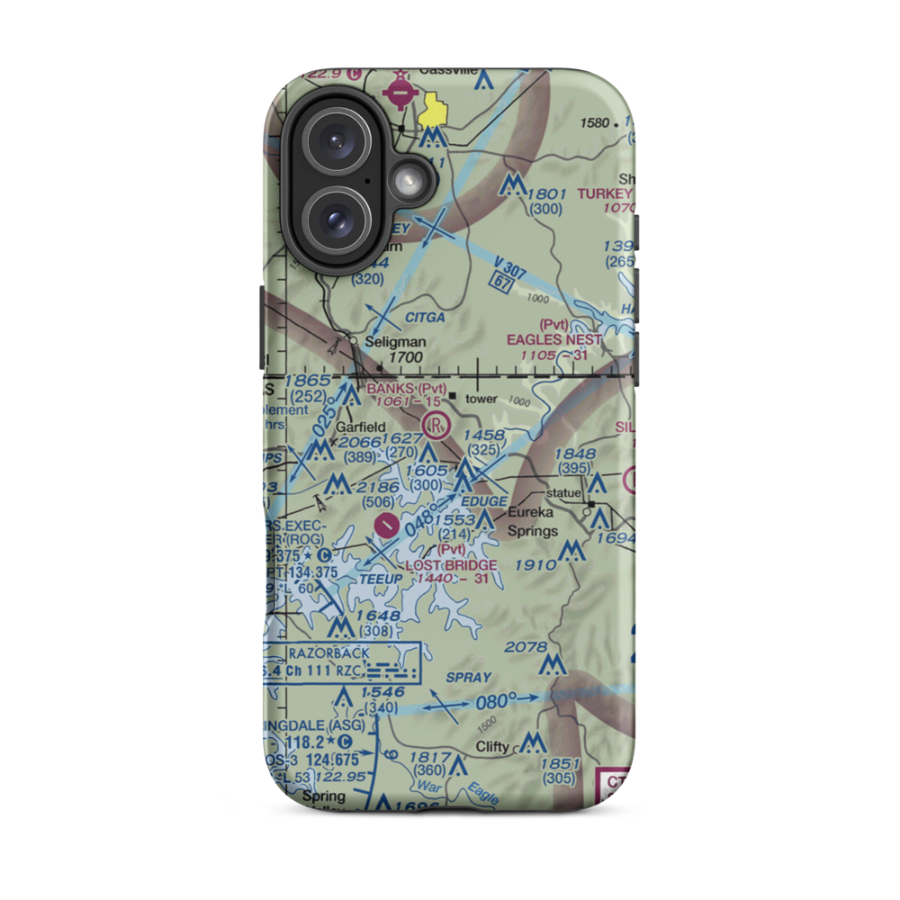 Banks Ranch Airport (62AR) VFR Sectional  Tough iPhone Case iPhone 16 Plus model shown