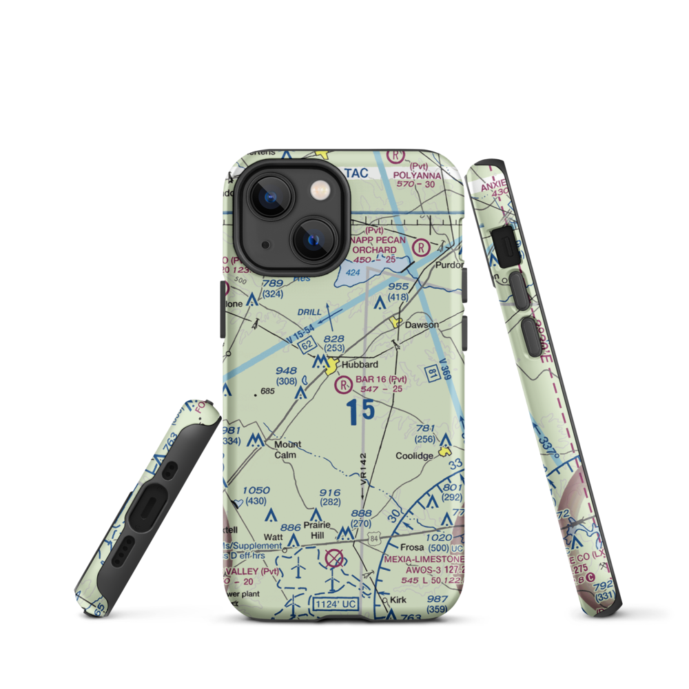 Bar 16 Airport (1TS2) VFR Sectional  Tough iPhone Case iPhone 13 mini model shown