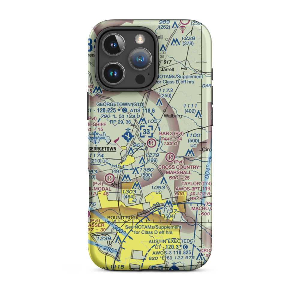Bar 3 Ranch Airport (0XA7) VFR Sectional  Tough iPhone Case iPhone 16 Pro Max model shown
