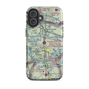 Baraboo Wisconsin Dells Airport (DLL) VFR Sectional  Tough iPhone Case