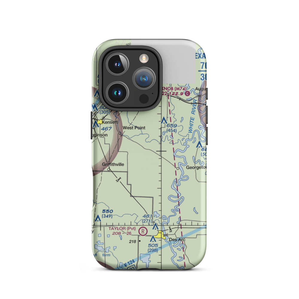Barbers Lake Field (BARBERL) VFR Sectional  Tough iPhone Case iPhone 16 Pro model shown
