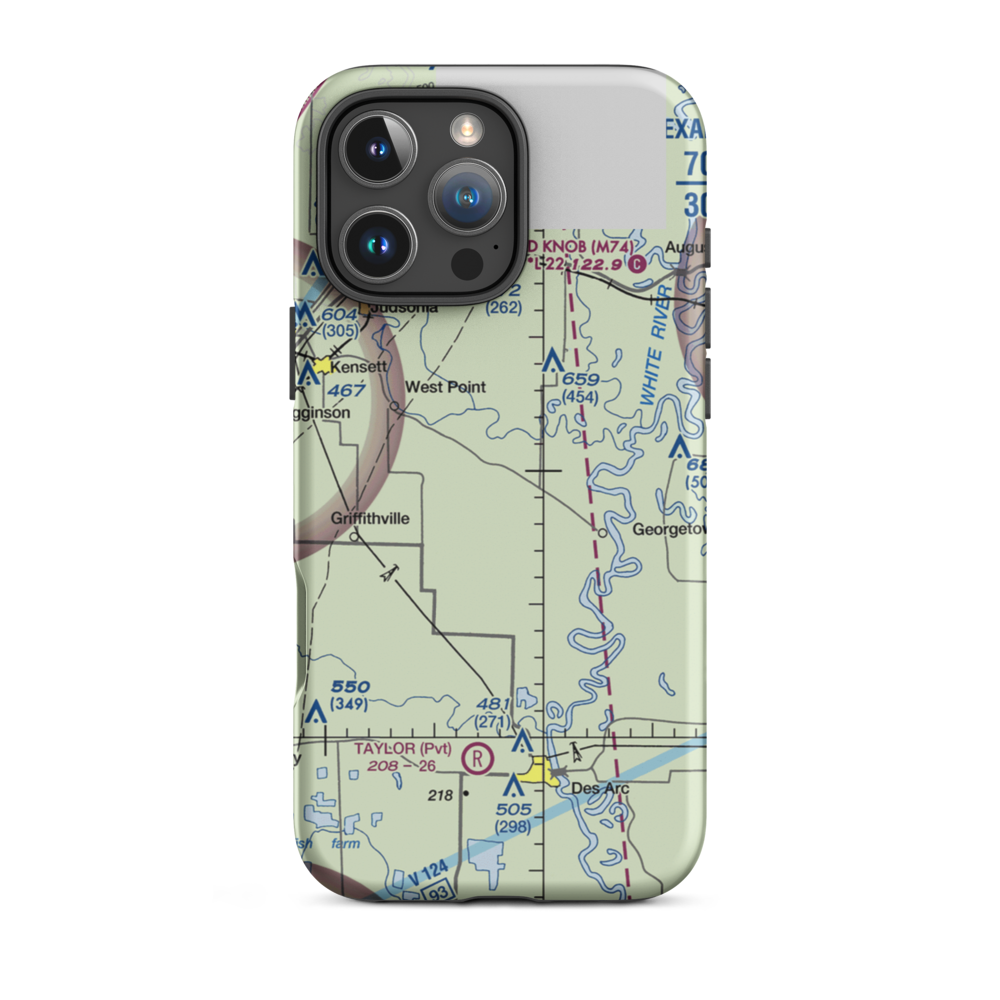 Barbers Lake Field (BARBERL) VFR Sectional  Tough iPhone Case iPhone 16 Pro Max model shown