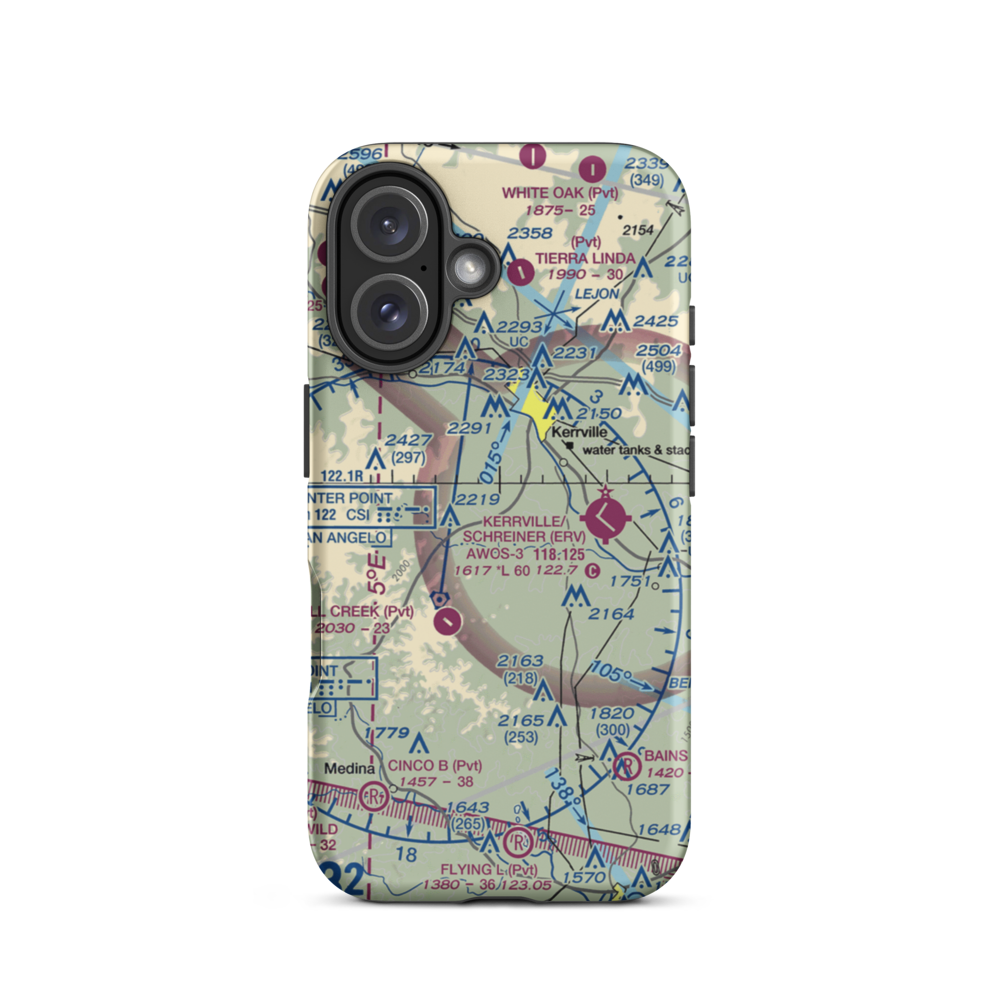 Barclay's Roost Airport (TA73) VFR Sectional  Tough iPhone Case iPhone 16 model shown