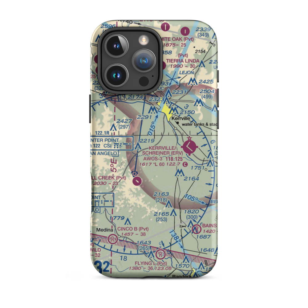 Barclay's Roost Airport (TA73) VFR Sectional  Tough iPhone Case iPhone 16 Pro Max model shown