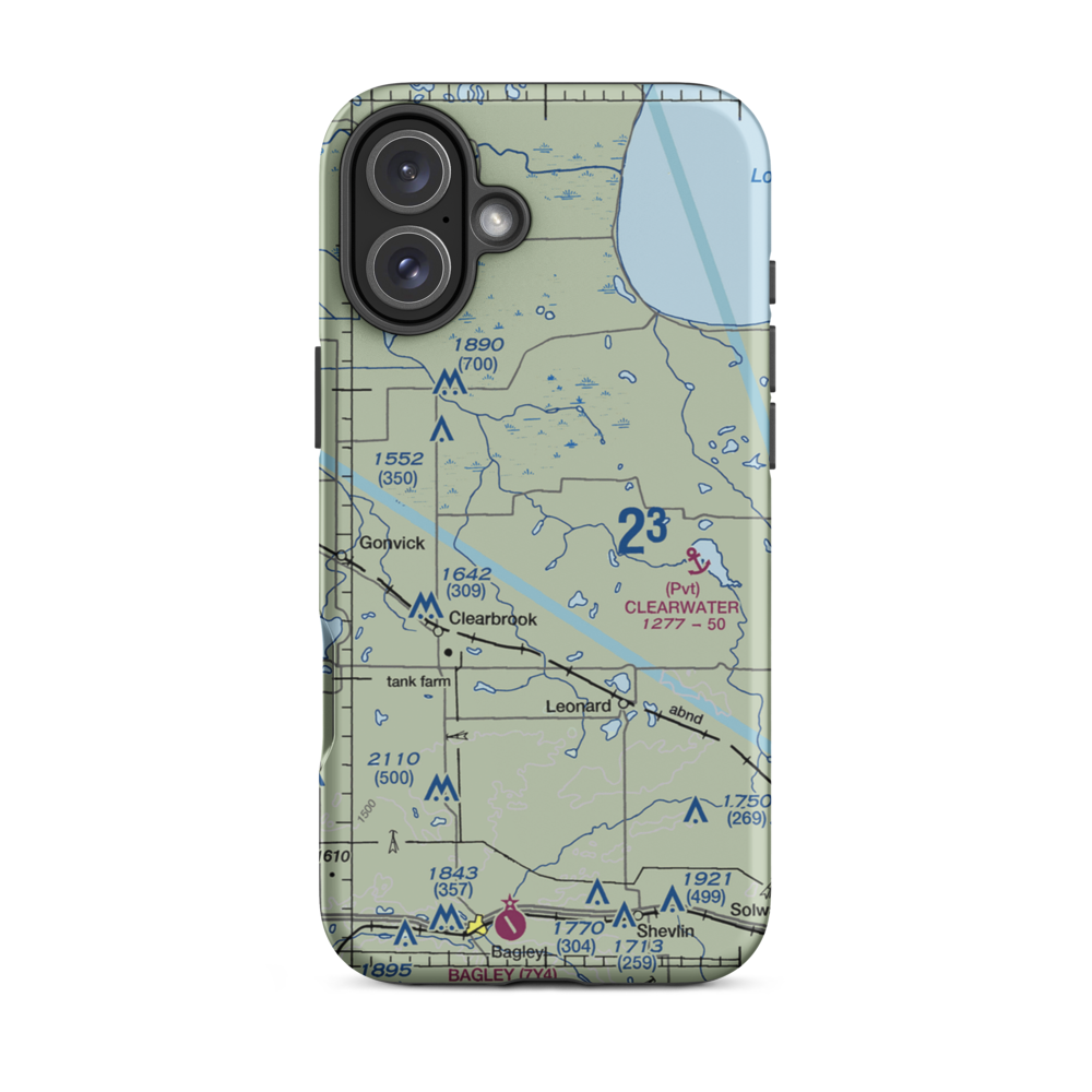 Bardwell Airstrip (72MN) VFR Sectional  Tough iPhone Case iPhone 16 Plus model shown