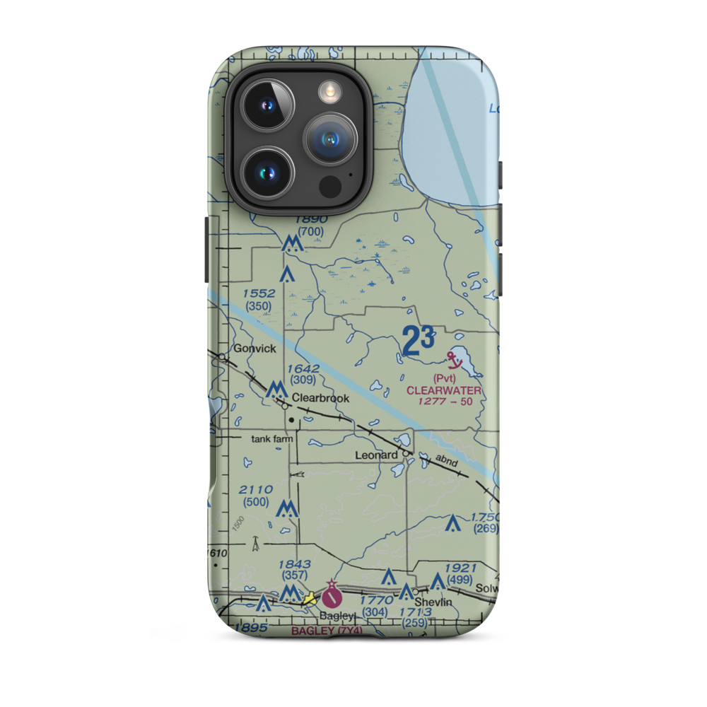 Bardwell Airstrip (72MN) VFR Sectional  Tough iPhone Case iPhone 16 Pro Max model shown