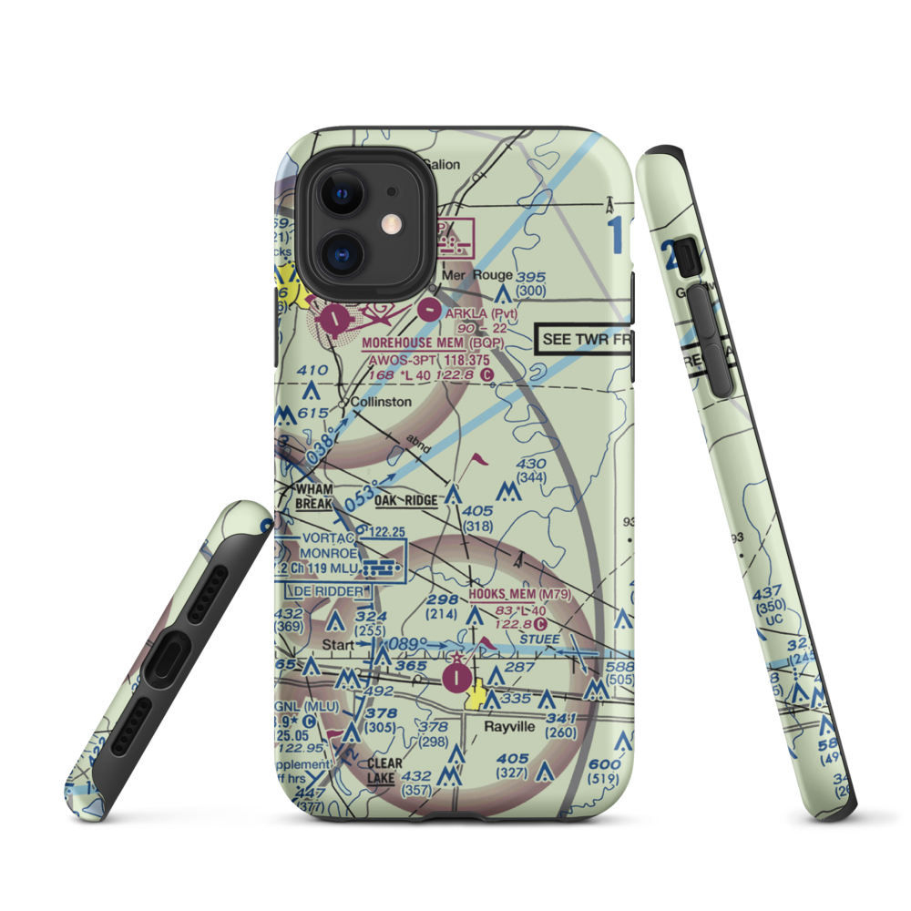 Barham Airport (01LA) VFR Sectional  Tough iPhone Case iPhone 11 model shown