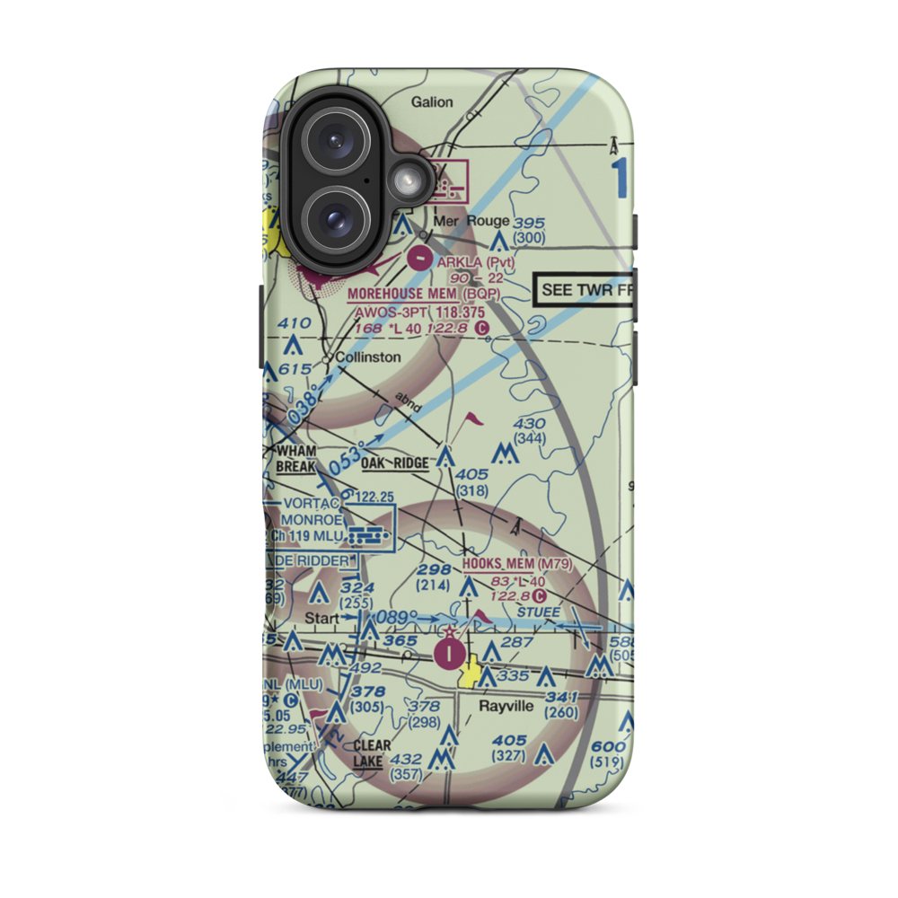 Barham Airport (01LA) VFR Sectional  Tough iPhone Case iPhone 16 Plus model shown