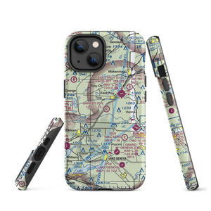 Barker Strip (35WI) VFR Sectional  Tough iPhone Case