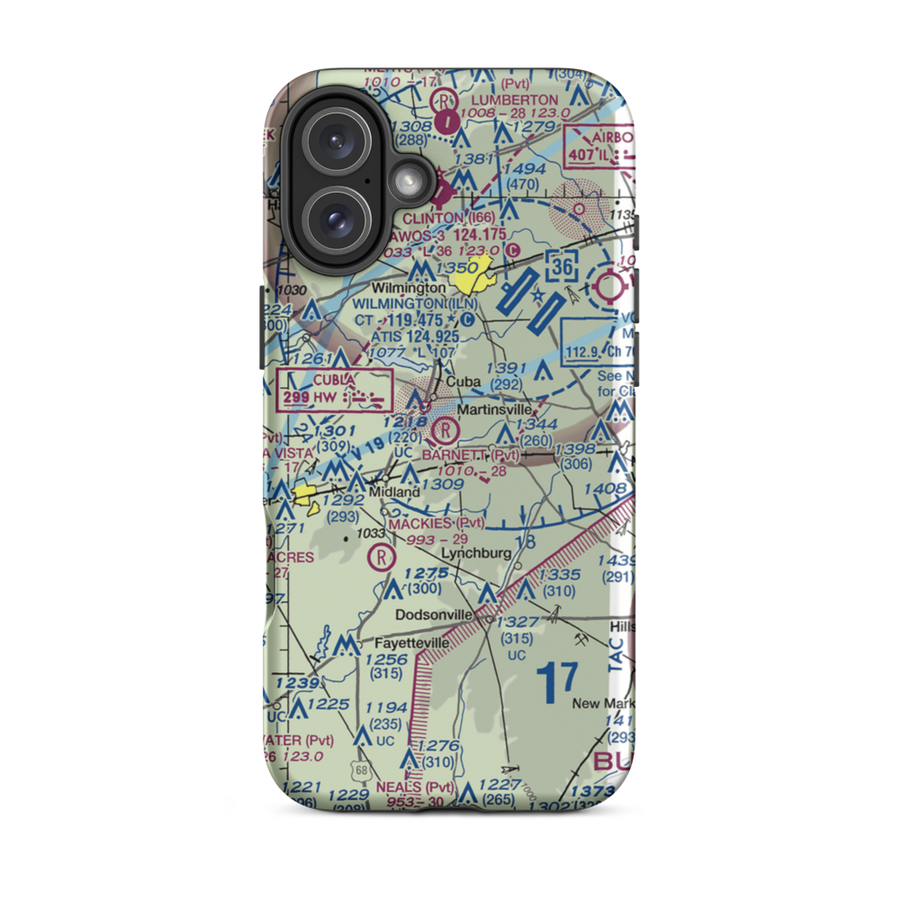 Barnett Airpark (1OA3) VFR Sectional  Tough iPhone Case iPhone 16 Plus model shown