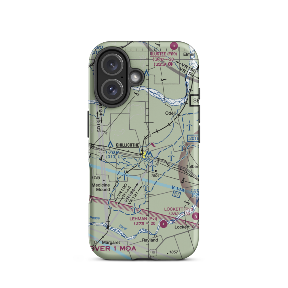 Barnett Airport (63TA) VFR Sectional  Tough iPhone Case iPhone 16 model shown