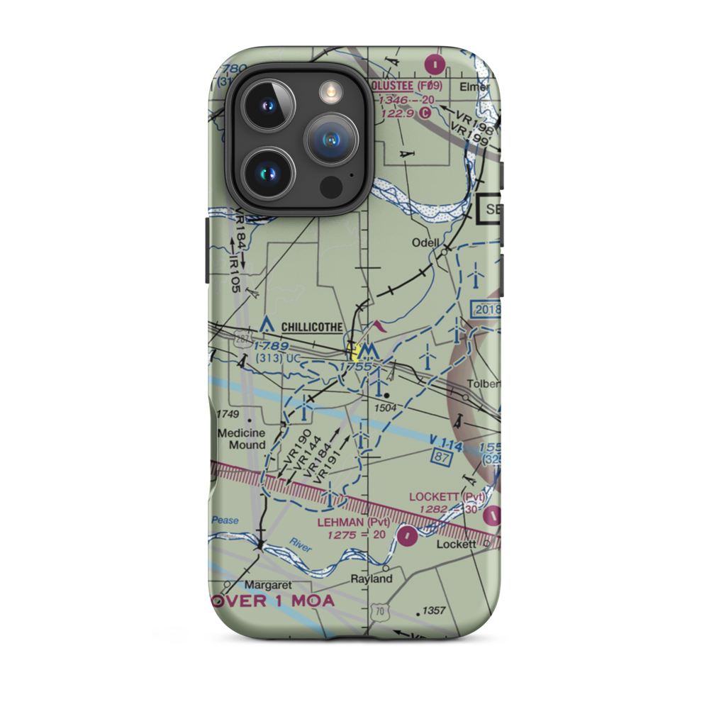 Barnett Airport (63TA) VFR Sectional  Tough iPhone Case iPhone 16 Pro Max model shown