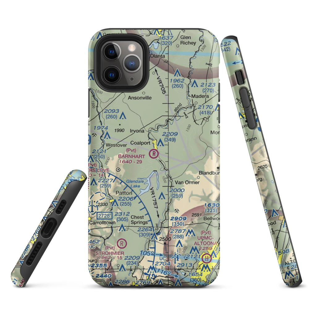 Barnhart Airport (PS69) VFR Sectional  Tough iPhone Case iPhone 11 Pro Max model shown