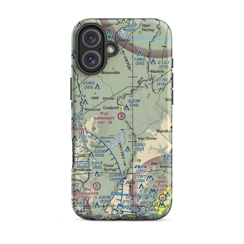 Barnhart Airport (PS69) VFR Sectional  Tough iPhone Case iPhone 16 Plus model shown
