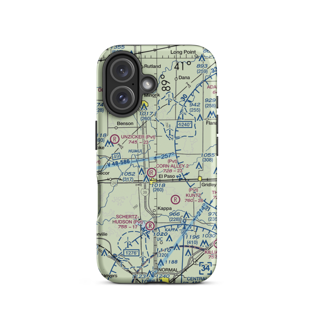 Barnstorm Field (1IL0) VFR Sectional  Tough iPhone Case iPhone 16 model shown