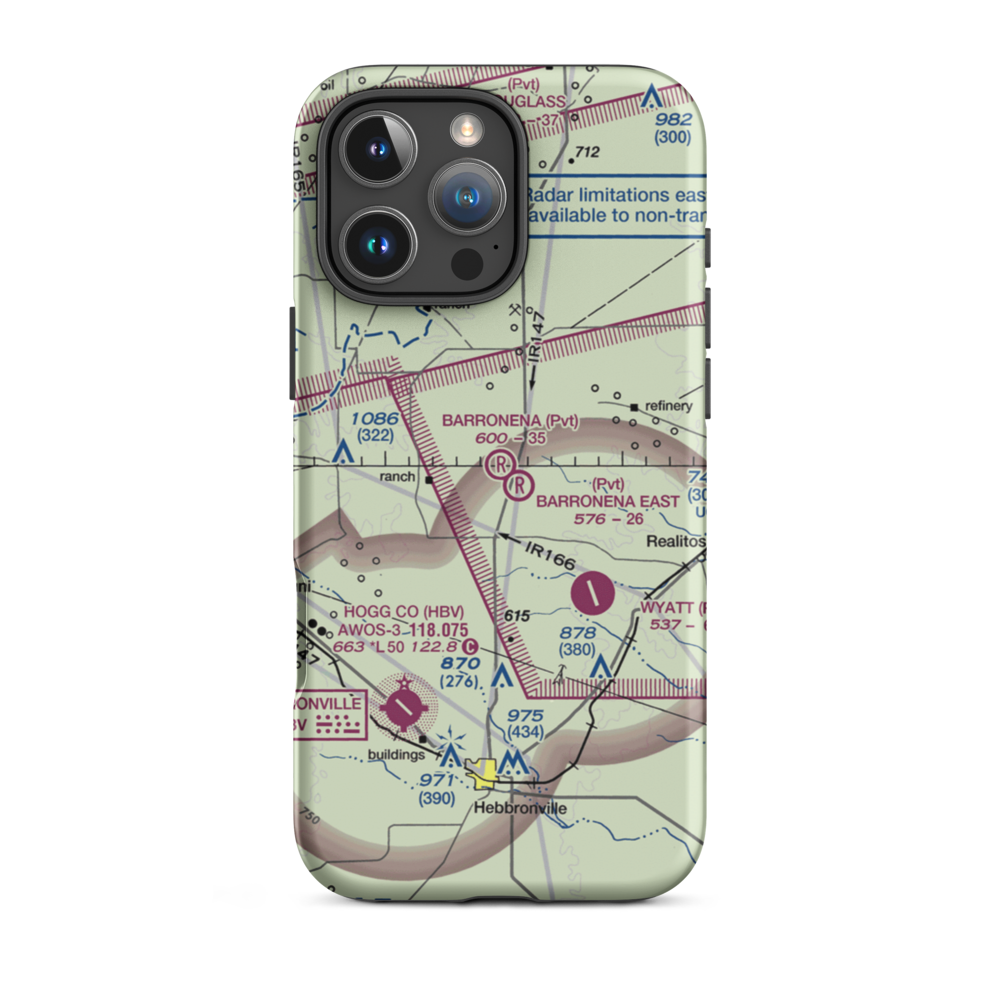 Barronena Ranch Airport (03TE) VFR Sectional  Tough iPhone Case iPhone 16 Pro Max model shown