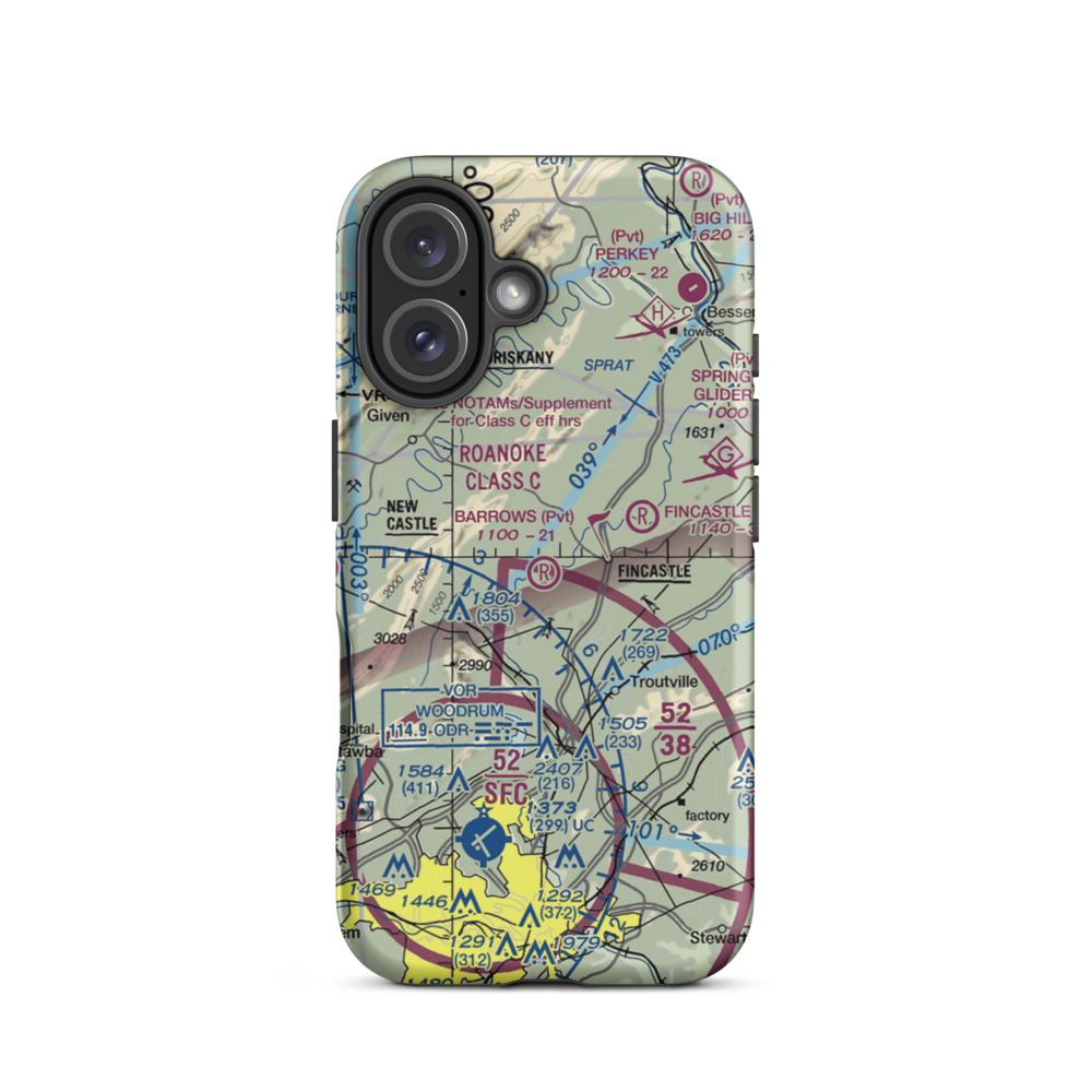 Barrows Airport (VA04) VFR Sectional  Tough iPhone Case iPhone 16 model shown