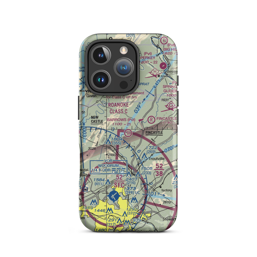 Barrows Airport (VA04) VFR Sectional  Tough iPhone Case iPhone 16 Pro model shown