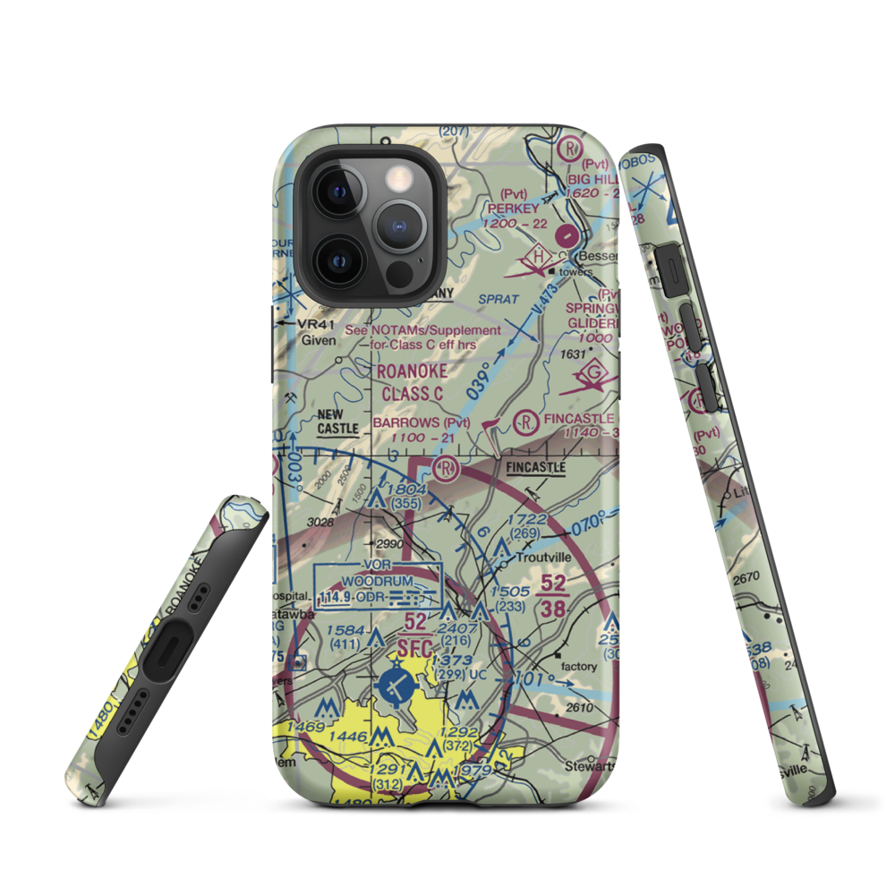 Barrows Airport (VA04) VFR Sectional  Tough iPhone Case iPhone 12 Pro model shown