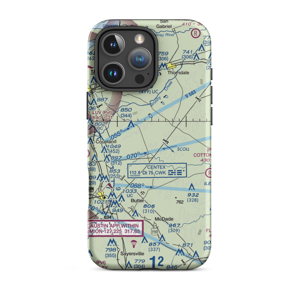 Barton Field (1XS4) VFR Sectional  Tough iPhone Case iPhone 16 Pro Max model shown
