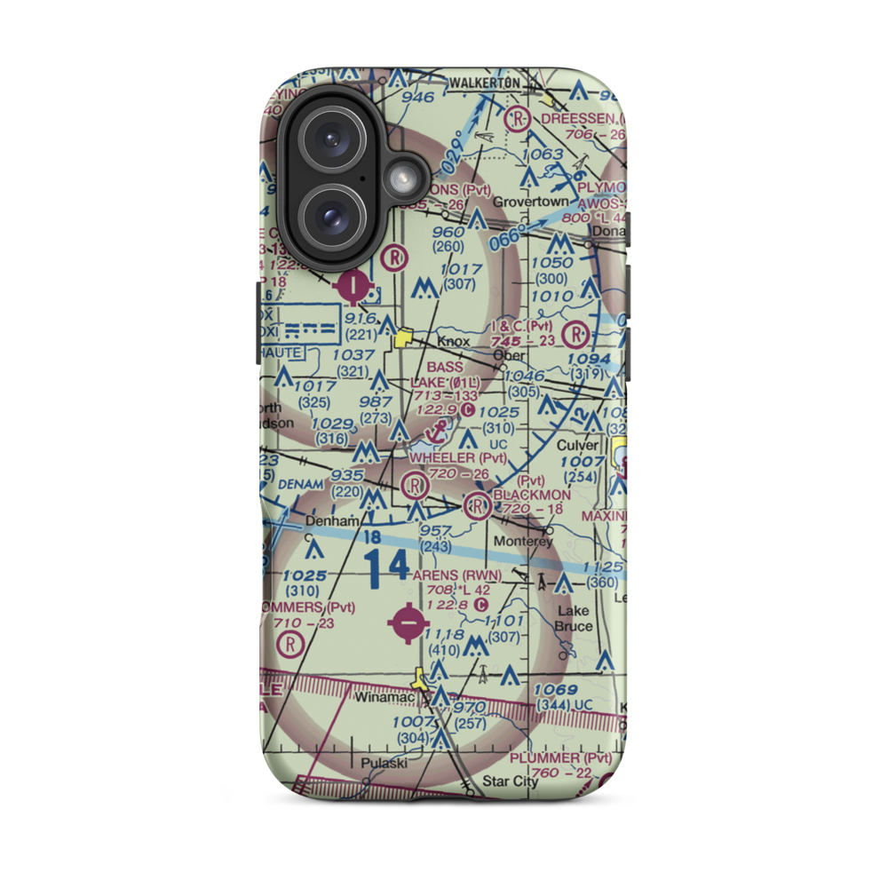 Bass Lake Seaplane Base (01L) VFR Sectional  Tough iPhone Case iPhone 16 Plus model shown