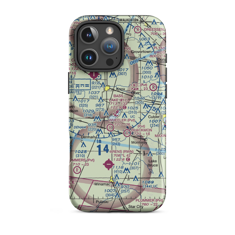 Bass Lake Seaplane Base (01L) VFR Sectional  Tough iPhone Case iPhone 16 Pro Max model shown