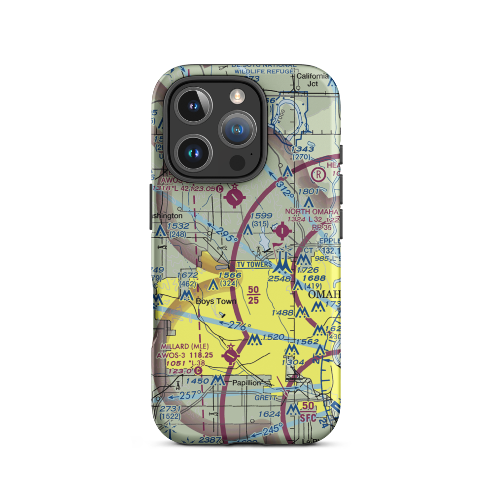 Bates Airpark (9NE6) VFR Sectional  Tough iPhone Case iPhone 16 Pro model shown