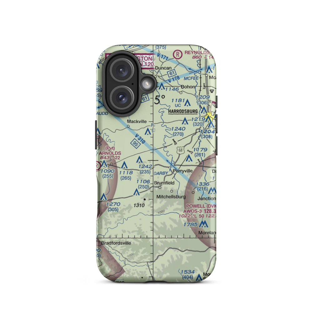 Battle Field (8KY3) VFR Sectional  Tough iPhone Case iPhone 16 model shown