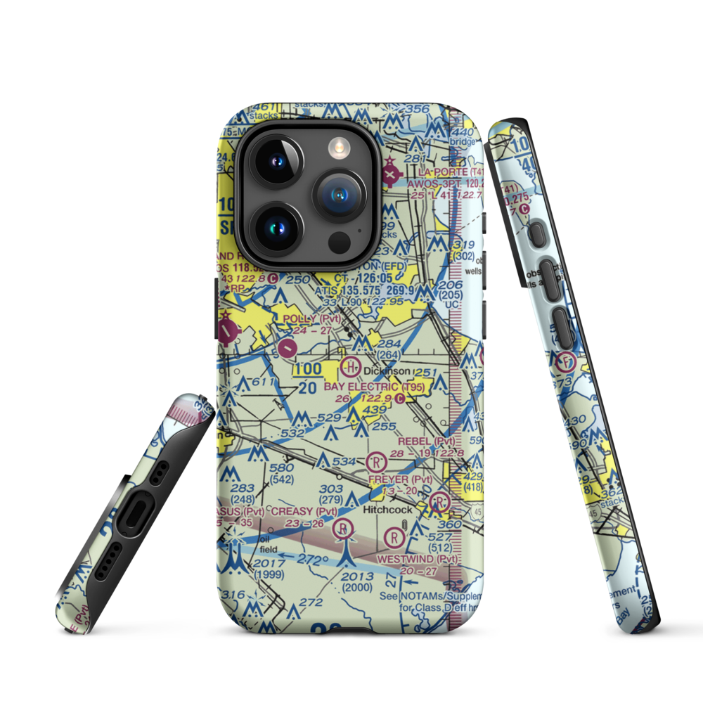 Bay Electric Supply Heliport (T95) VFR Sectional  Tough iPhone Case iPhone 15 Pro model shown