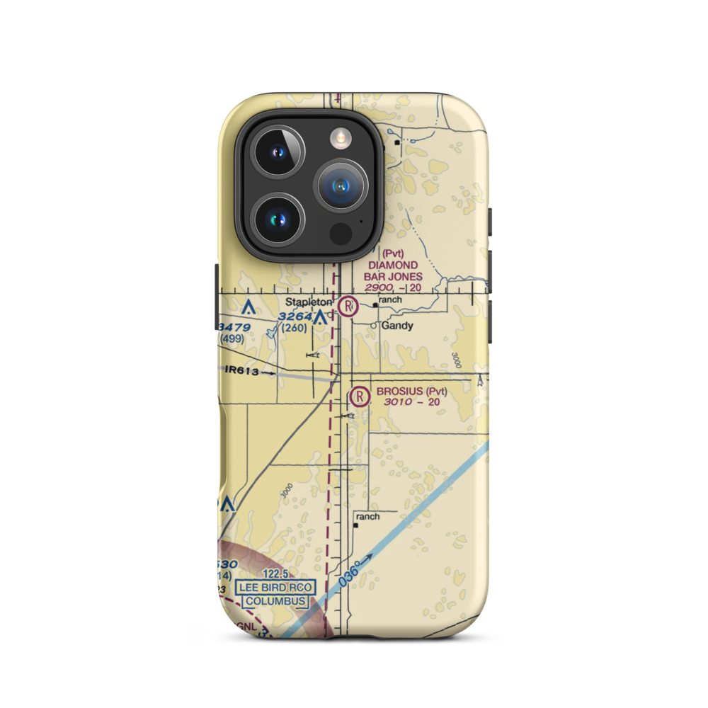Bay Field (9NE7) VFR Sectional  Tough iPhone Case iPhone 16 Pro model shown