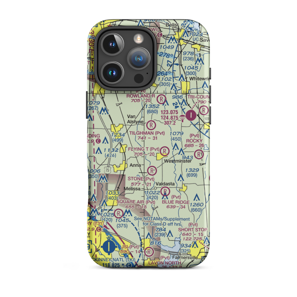 Baylie Airport (66XS) VFR Sectional  Tough iPhone Case iPhone 16 Pro Max model shown