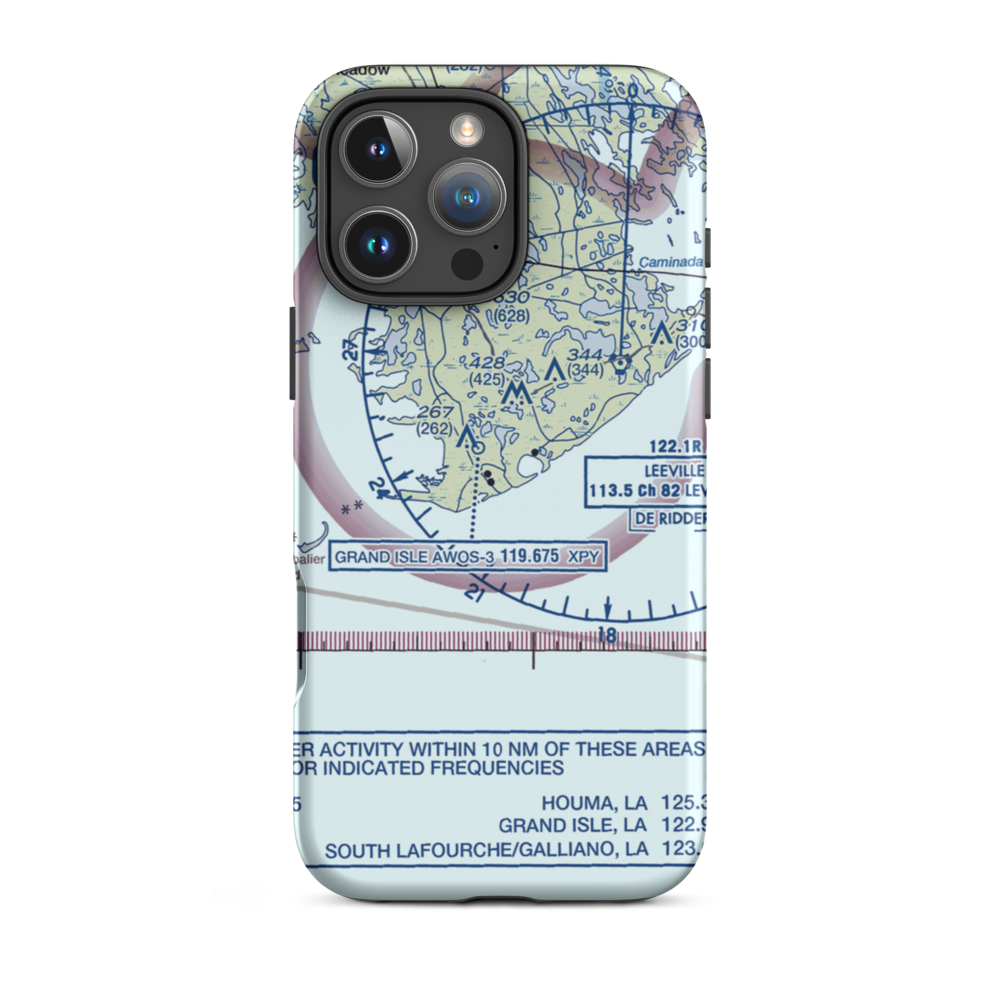 Bayou Fourchon Seaplane Base (1LA4) VFR Sectional  Tough iPhone Case iPhone 16 Pro Max model shown