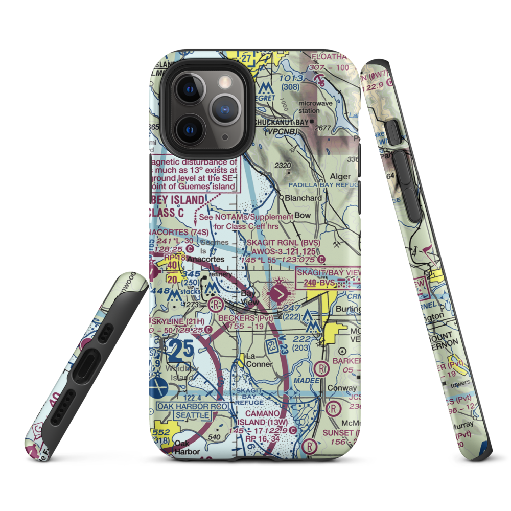 Bayview Farms Airport (WN51) VFR Sectional  Tough iPhone Case iPhone 11 Pro model shown