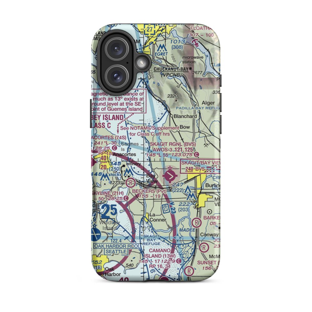 Bayview Farms Airport (WN51) VFR Sectional  Tough iPhone Case iPhone 16 Plus model shown