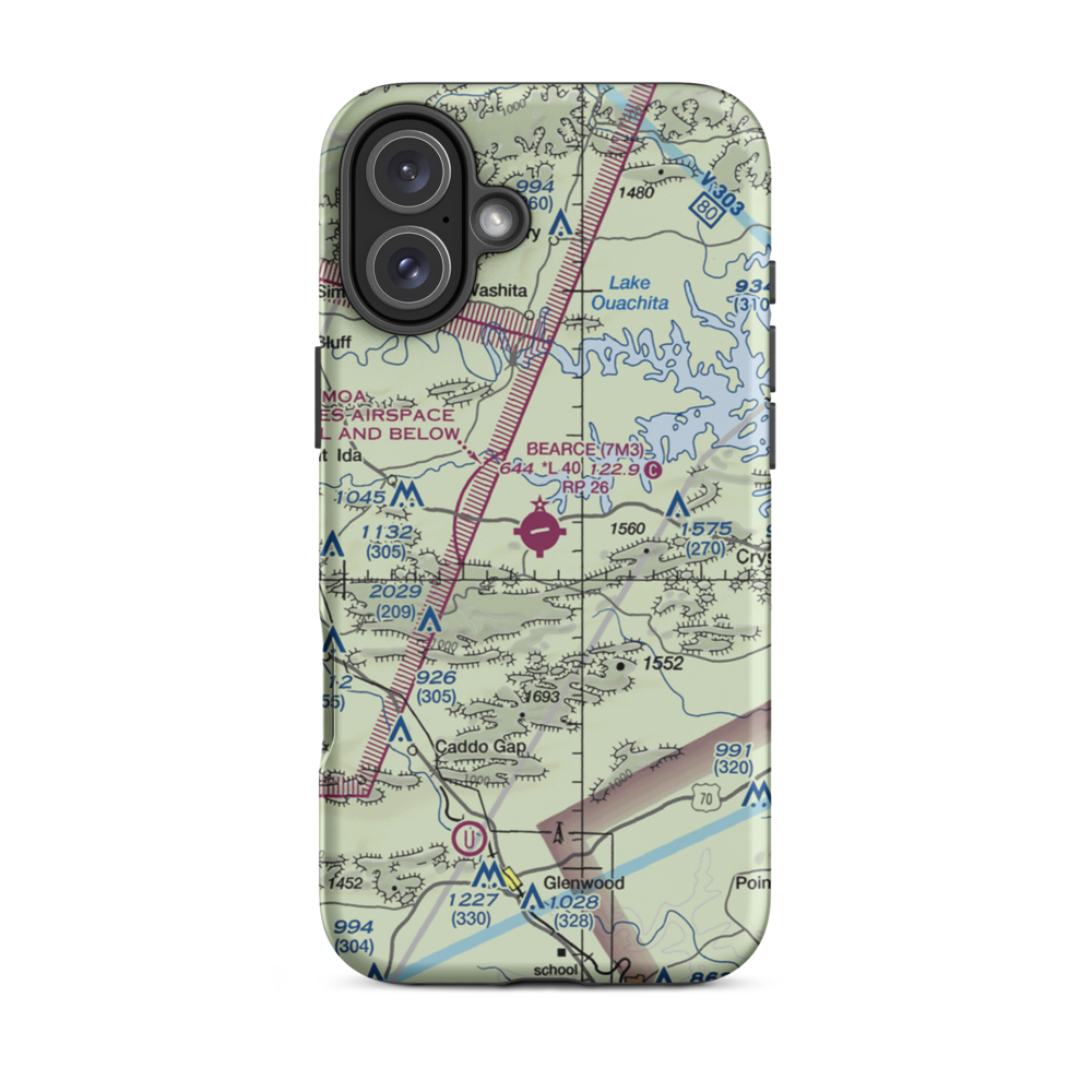 Bearce Airport (7M3) VFR Sectional  Tough iPhone Case iPhone 16 Plus model shown