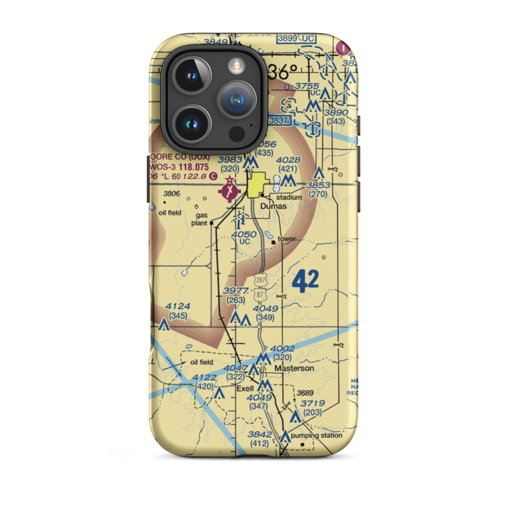 Beauchamp Airstrip (US-0160) VFR Sectional  Tough iPhone Case iPhone 16 Pro Max model shown
